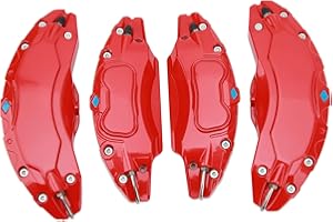 Caliper Covers, 4Pcs Aluminium Alloy Car Caliper Covers Disc Brake Caliper Guard Protector Cover Red for Model Y