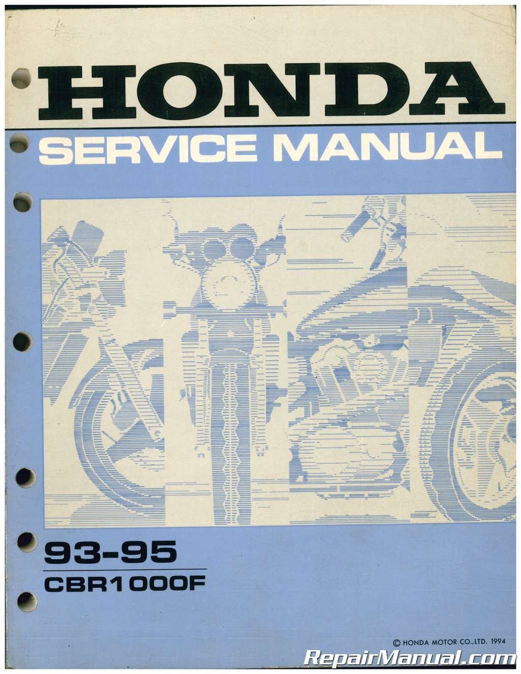 U61MZ202 Used 1993-1995 Honda CBR1000F Service Manual Paperback – 2004