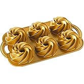 Nordic Ware Heritage Bundtlette Cakes, One Size, Gold