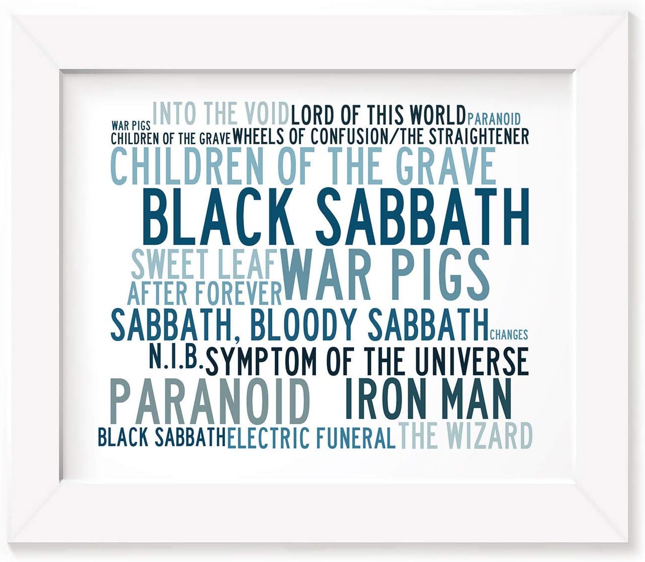 Black Sabbath Poster Print - Anthology - Lyrics Gift Signed Art
