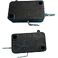 KW7-0 2Pins 16A 125V/250VAC 1NO Electric Microswitch Micro Switches for Microwave Oven Welding Gun Induction Cooker, 6-Pack