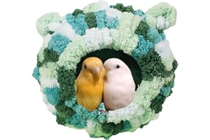 ZIXMIX Fanlahmtasy Bird Nest - Bird Bed for Cages – Durable Finch Nest, Ideal for Parakeets, Supports Repeated Washing – Flannel-Made, Colorproof Bird's Nest (Blue)