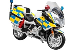 Maisto M34306 Authority Police Motorbikes-1:18 Scale Die-Cast Motorcycle, Yellow