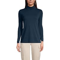 Lands' End T-shirt Donna A Maniche Lunghe In Cotone Supima – Girocollo, Vestibilità Relaxed, Morbida E Traspirante, Colori Vari - 2