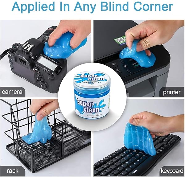 CLEANING GEL FOR CAR | CAR CLEANING KIT | UNIVERSAL DETAILING AUTOMOTIVE DUST CAR CREVICE CLEANER | AUTO AIR VENT INTERIOR DETAIL REMOVAL PUTTY | CLEANER FOR CAR VENTS, KEYBOARDS, CAMERAS