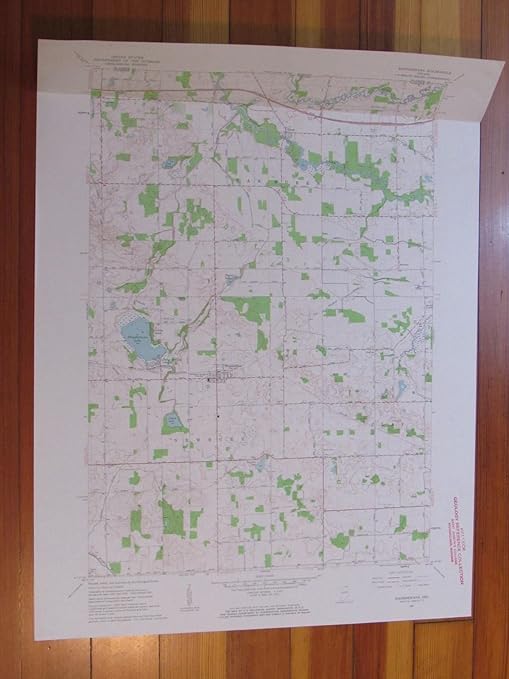 Shipshewana Indiana 1963 Original Vintage USGS Topo Map