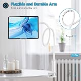 FATE TO FATE Gooseneck Tablet Holder 360° Flexible Lazy Arm Bed Mount White view 3