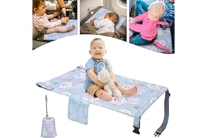 DONCE Toddler Airplane Bed- Portable Seat Extender for Kids I Lightweight Travel Bed for Toddlers & Babies 12 Month I Airplane Travel Friendly Essential for Long Flights I Cute & Bunnies