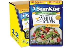 StarKist Less Sodium Premium White Chicken - 2.6 oz Pouch (Pack of 12)