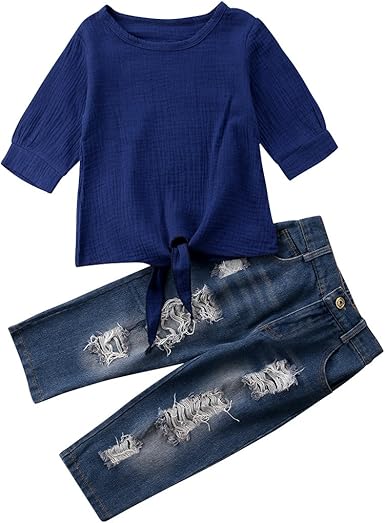 jeans top dress for girls