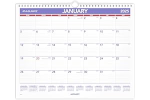AT-A-GLANCE 2025 Wall Calendar, 15" x 12", Medium, Wide (PM82825)