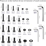 FandWay 720Pcs Bolts Nuts Set M3 M4 M5 M6 Hex Socket Cap DIN912 12.9 view 4