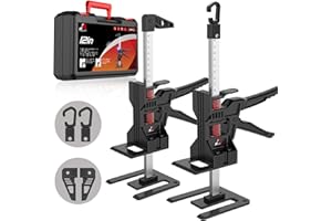JANNIRESS Labor Saving Handle 2 Pack,12 in Construction Jack,Multifunctional Furniture Lifter Jacks for Installing Cabinets and Wall Tile Height Adjuster Handheld Tool, Load 440LBS