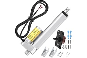 RVMARINEPAT Heavy Duty Linear Actuator 12V 330lb/1500N Load, 6" Stroke, 10mm/s Speed Electric Actuator with Controller for Electric Industrial Machinery Door Cargo
