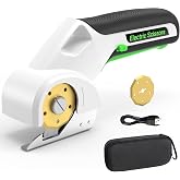 EXPEDMAN 2026 NEW 4V Cordless Box Cutter, Cardboard Cutter, Metal-Cutting | titanium blade, 2000mAh long-lasting battery, Max 60 min, 300 RPM, with safety lock for Boxes Cardboard Leather Carpet Fabric