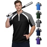 Men&rsquo;s Baseball Cage Jacket Short Sleeve Windproof &amp; Water-Resistant Baseball Pullover for Batting Practice Coaches Jacket