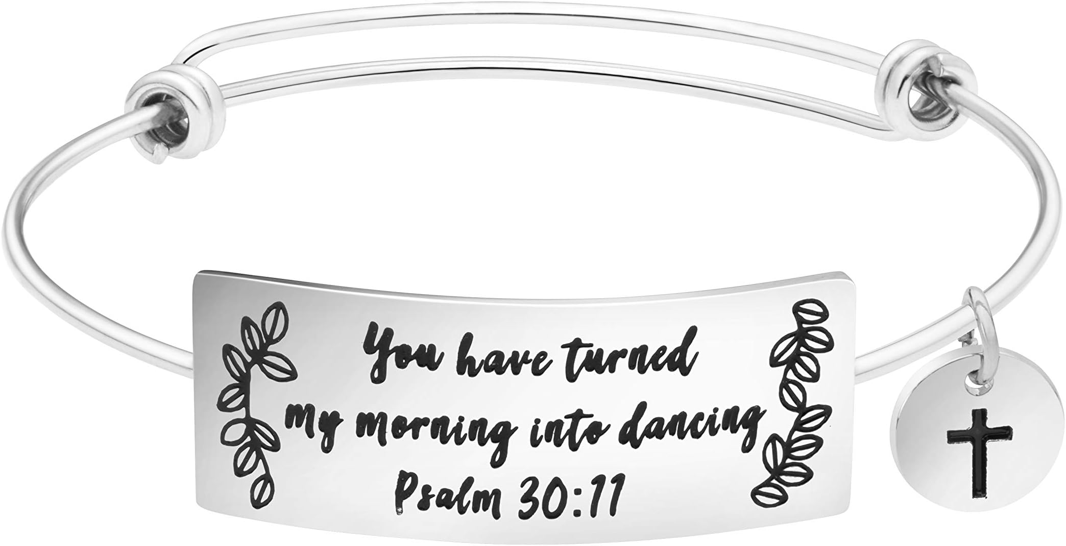 Yiyang Inspirational Bible Verse Jewelry Christian Bangle Bracelets Women Empowerment Gift for Her