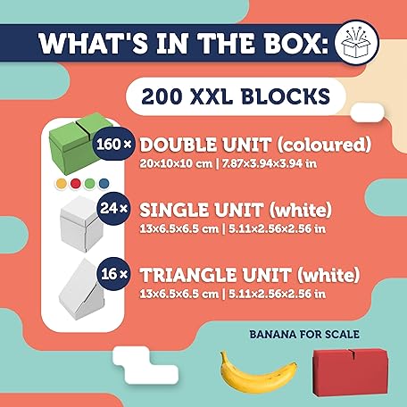 Mua GIGI BLOKS 200 XXL Colored Large Building Blocks for Kids Stackable ...
