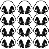 Baderke 12 Pcs Soundproof Earmuffs Hearing Protection Headphone Adjustable Padded Defender Noise Reduction Cancelling Earplug