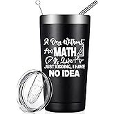 RNFENQS Math Lovers Gifts Funny Tumbler Cup 20 OZ, Insulated Math Teacher Students Professors Travel Coffee Mug Nerd Gifts for Science Lovers