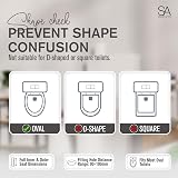 SA Products Oval Quick Release Toilet Seat Soft Close Hinges 44.1x36.5x5cm White view 4