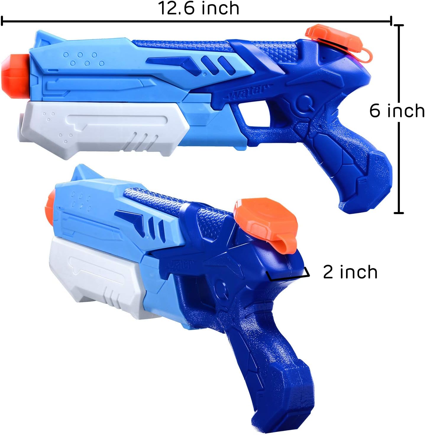 HITOP Water Guns for Kids, 2 Pack Super Squirt Guns Water Soaker Blaster 300CC Toys Gifts for Boys Girls Children Summer Swimming Pool Beach Sand Outdoor Water Fighting Play Toys: Toys & Games