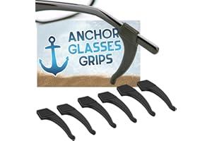 Anchor Glasses Straps - 3 Pack - Sunglasses Retainer Anti-Slip Glasses Grip Ear Hook Eyeglasses Anti-Slip Temple Tip Glasses Holder (Black)