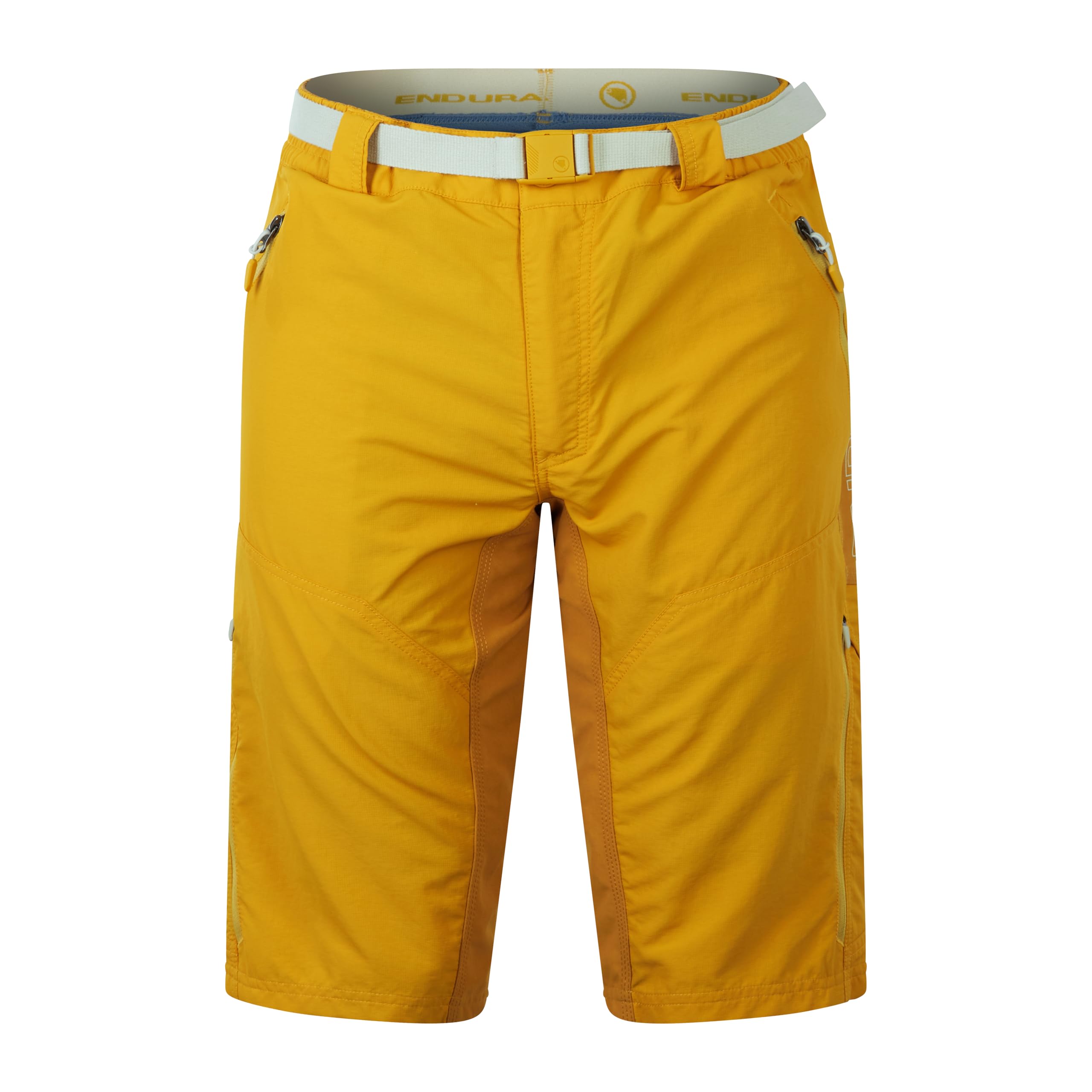 Endura Mens Hummvee Mountain Bike Baggy Cycling Short with Liner Yellow Mustard, X-Small