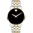 Movado Museum Classic Men's Luxury Quartz Watch - Swiss Movement, Stainless Steel Bracelet, Water-Resistant to 3ATM - Classic Timepiece - Gift for Him - 40mm