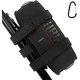 Peyyargo Portable Speaker Mount for Golf Cart Railing Bike or Boat, Waterproof Outdoor Adjustable Strap for Most Speakers (Black)