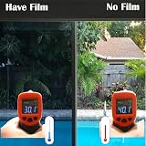 Zindoo One Way Window Film Reflective Privacy Sun Block 90x200cm Black/Silver view 4