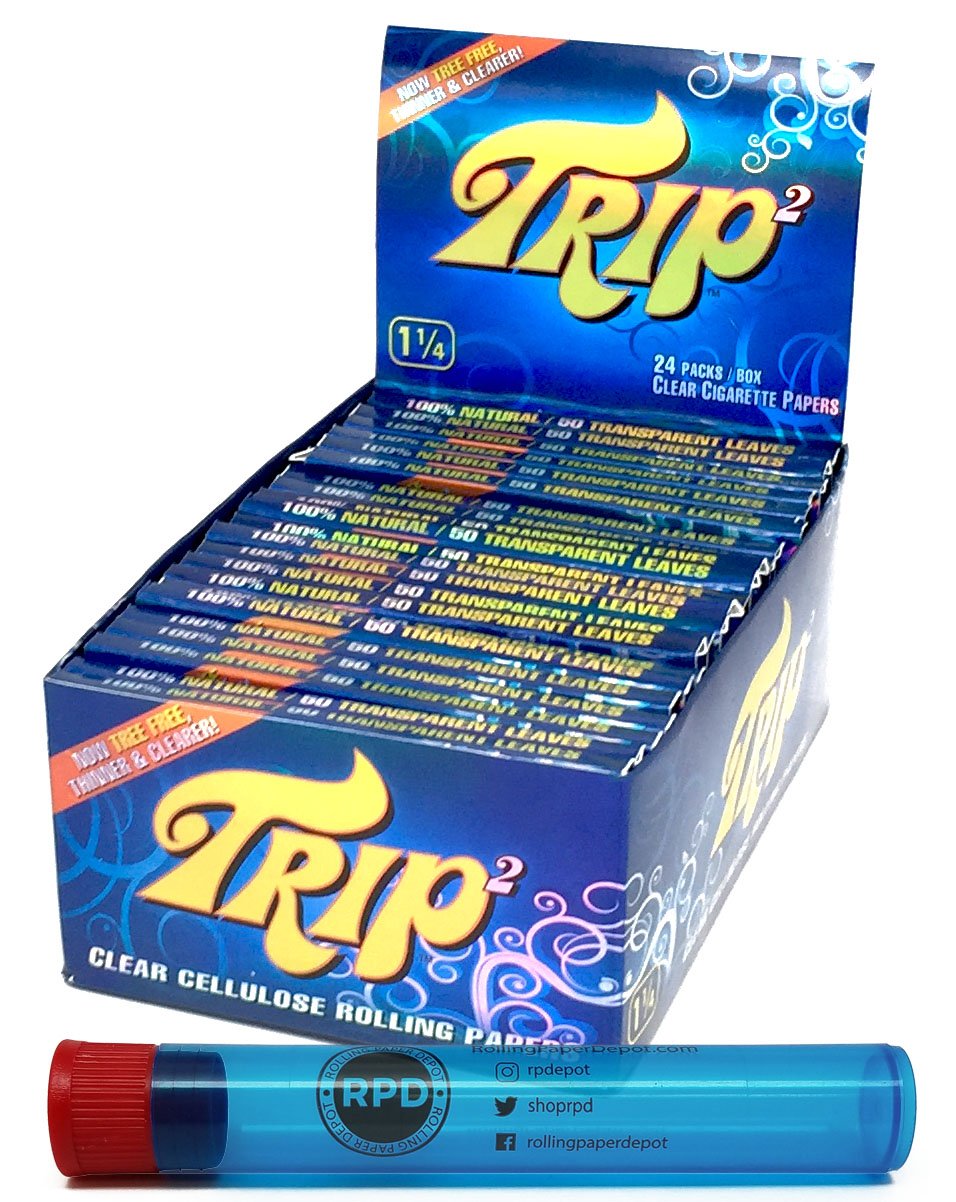 Trip 2 Cellulose Clear Rolling Papers King Size (24 Packs