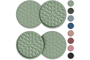 Wingcases Car Coasters Silicone [4 Pack] 2.75in Universal Mats Non-Slip, Embedded Car Interior Accessories, Car Cup Holders Insert Coasters Decor，Sage Green