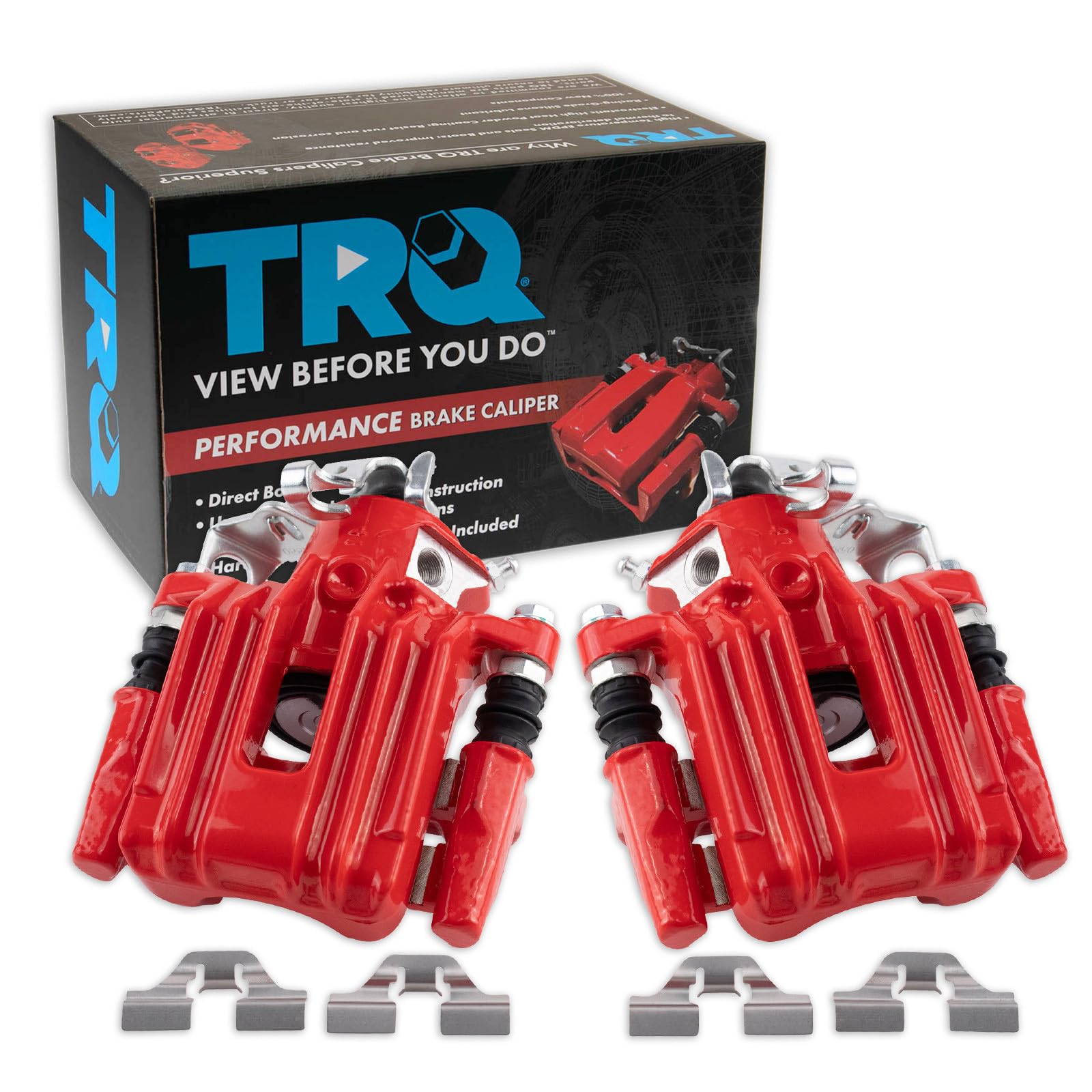Photo 1 of TRQ Performance Rear Driver and Passenger Side Brake Caliper Set Compatible with 00-01 Audi TT; 03-05 TT with 239mm Diameter Rear Rotors; 02 TT with 232mm Diameter Rear Rotors; 00-01 TT Quattro
