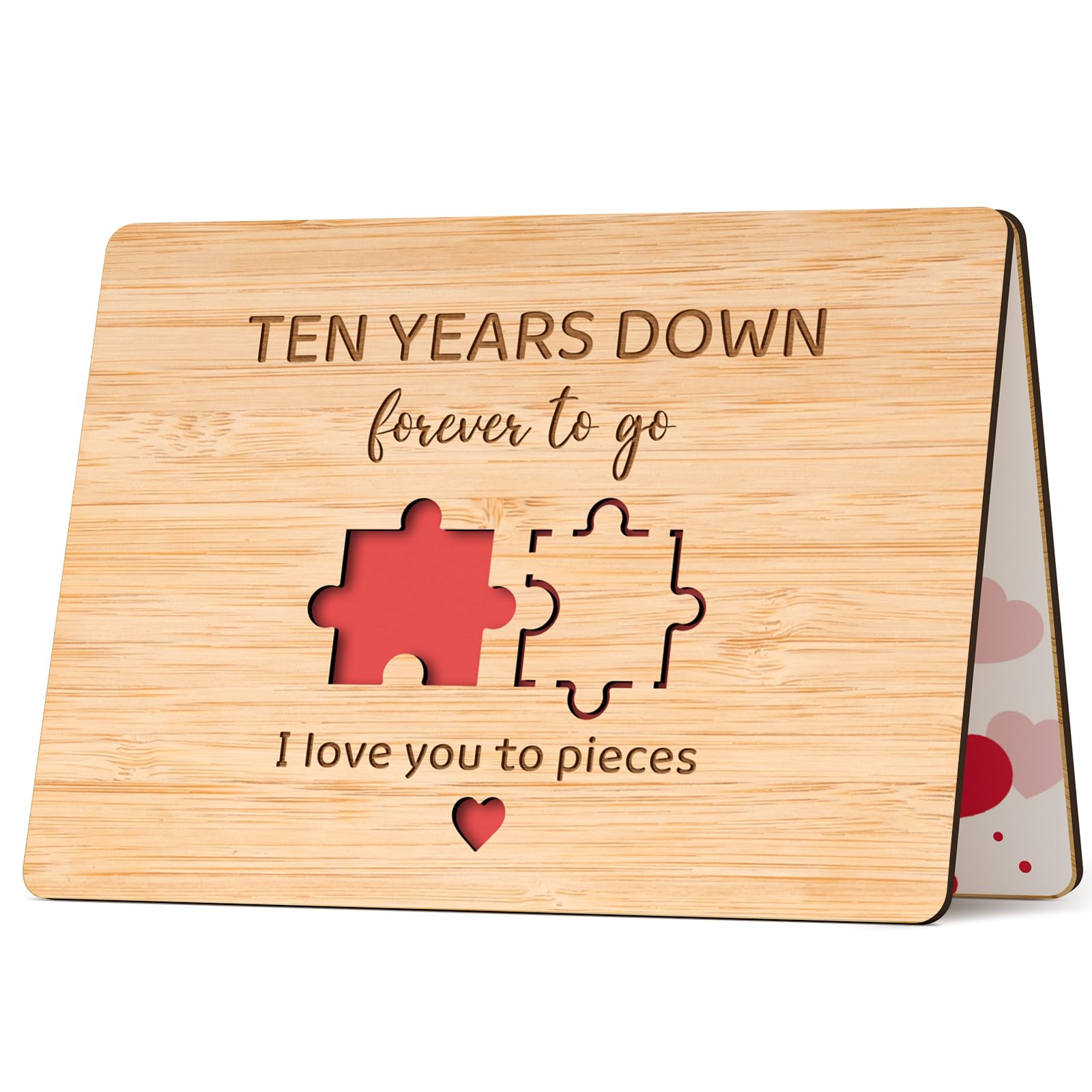 10th Wedding Anniversary Card, 10 Year Anniversary Card - Bamboo Card, 10th Wedding Anniversary Funny Gift, 10 Year Anniversary Love Gift, 10th Anniversary Card Gift for Wife Husband, Her, Him, Couple