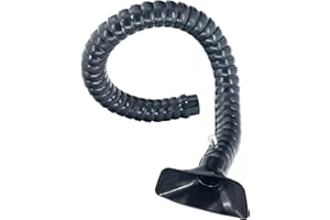BAY HEIGHTS Hard 50mm OD Articulated Hose 3ft (1m) Long Air Extractor Flexible Duct Collector Arm with Hood for Laboratory Laser Engraver Soldering Fume Welding Marking Round Nozzle with Valve Smoke Remove Pipe
