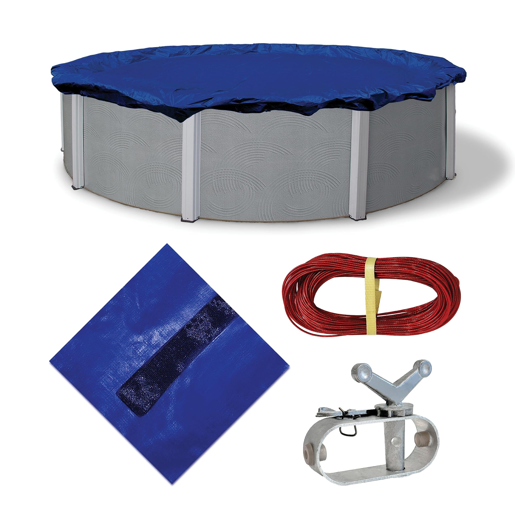 Blue Wave BWC910 Gold 15-Year 28-ft Round Above Ground Pool Winter Cover,Royal Blue