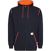 BOCOMAL FR Hoodies Zipper Front for Summer 7.5oz Lightweight Cotton Flame Resistant Sweatshirt（Non Fleece）