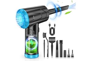 ANRAYE Compressed Air Duster Air Blower - 110000RPM Powerful Electric Air Duster Keyboard Cleaner for Computer PC Cleaner Car Duster Replace Canned Dust Off Rechargeable Cordless Compressed Air Can