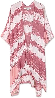 Moss Rose Women's Beach Cover up Swimsuit Kimono Cardigan with Bohemian Floral Print