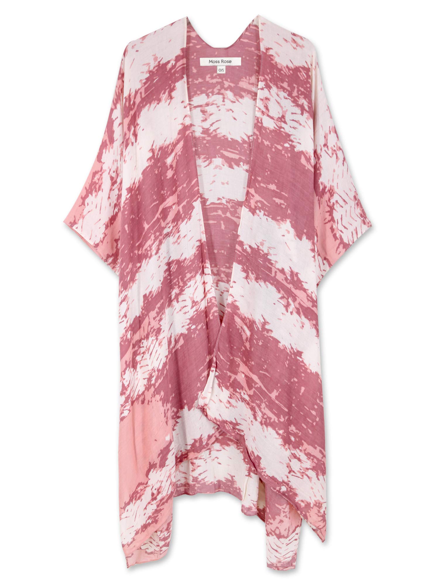 Moss Rose Women's Beach Cover up Swimsuit Kimono Cardigan with Bohemian Floral Print