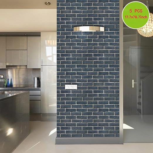 Tapeten Folie Selbstklebend Nhsunray Schone Edle Tapete Im Steinwand Backsteinmauer Design Moderne 3d Optik Fur Wohnzimmer Schlafzimmer Oder Kuche Inkl 45 200cm 5 Blauer Backstein Amazon De Baumarkt