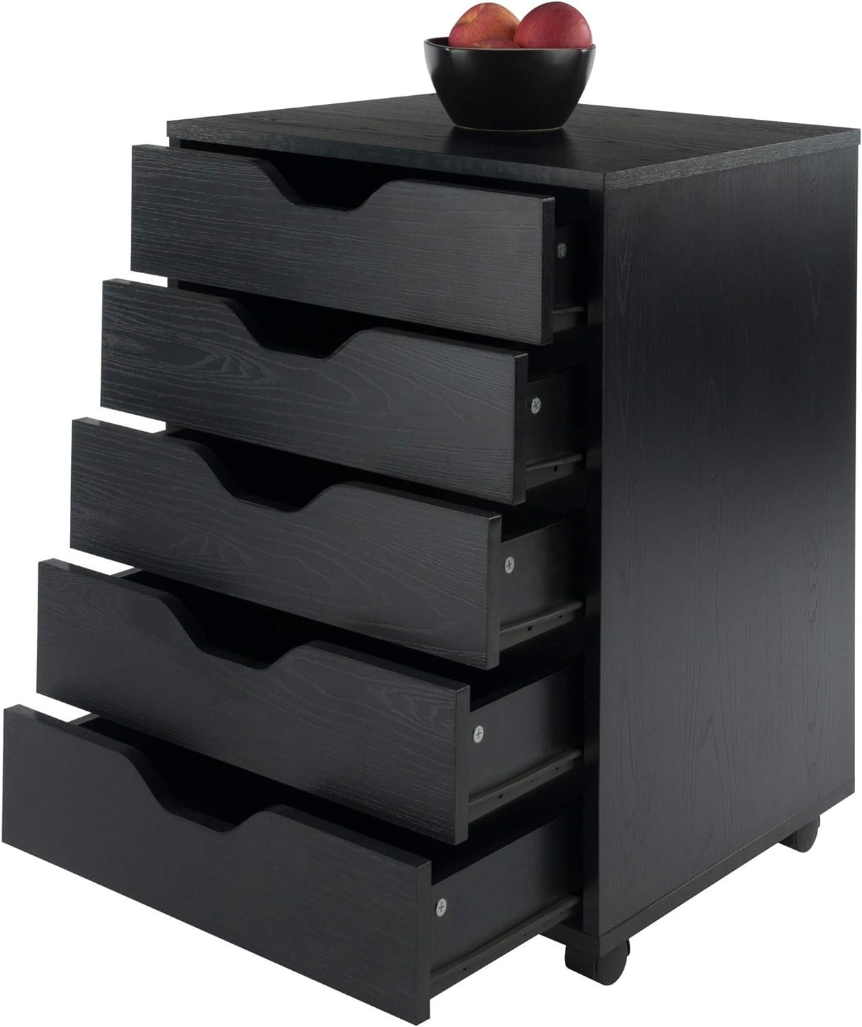 Winsome Halifax Storage/Organization, 5 drawer, Black: Furniture & Decor