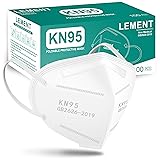 LEMENT KN95 Face Masks,100 Pack Breathable Cup Dust