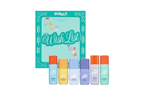 Bubble Skincare The Wish List Mini Skincare Essentials Gift Set - Includes Gel Cleanser, Vitamin C & Hyaluronic Serum, Eye Cream, Water Cream & Face Moisturizer - Travel Size Skin Care (6 Count)