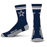 FBF - NFL 2 Stripe Deuce Team Logo Youth Size Kids Crew Socks Approx. 4-8 years old