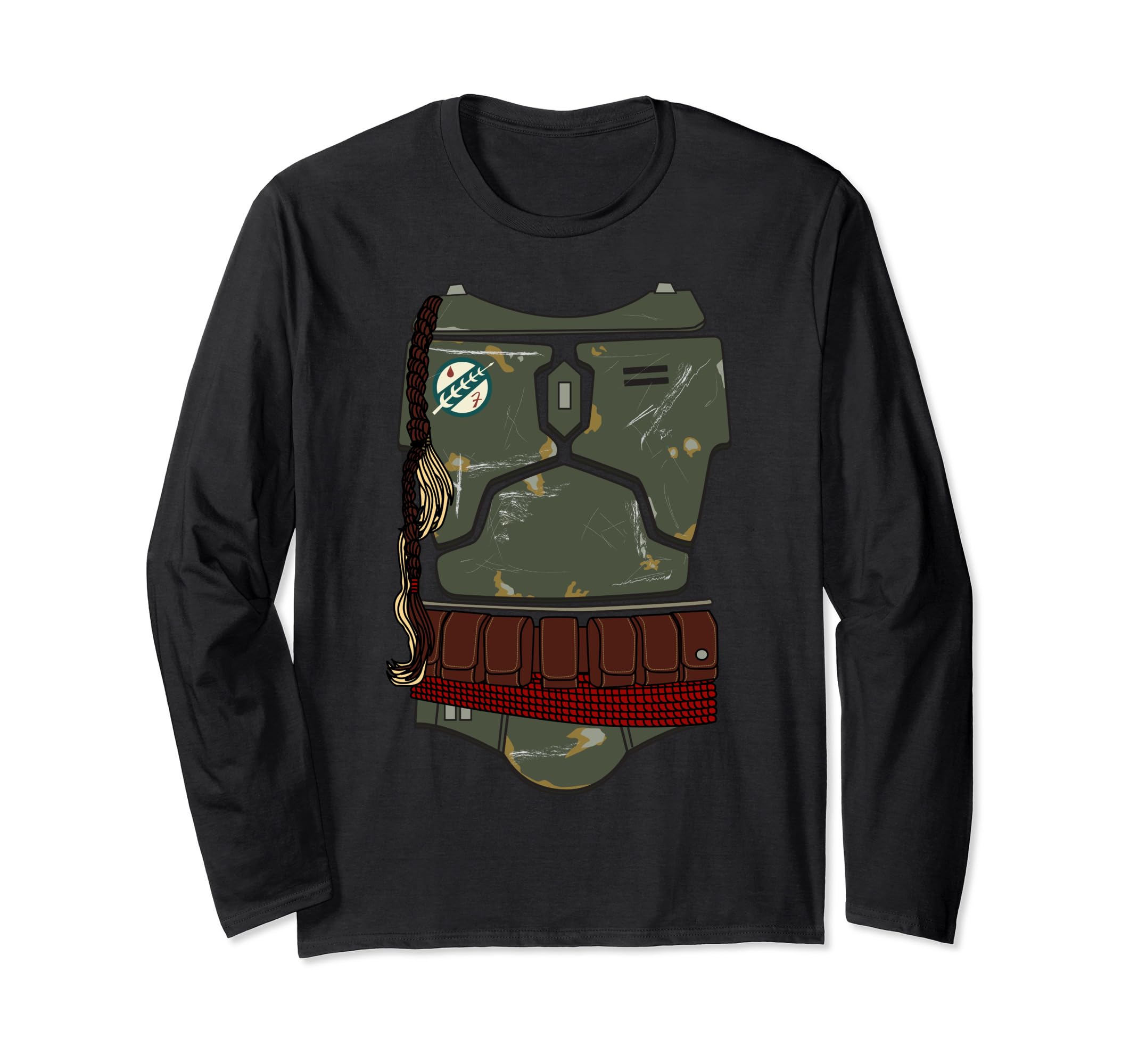 Star Wars Distressed Boba Fett Armor Long Sleeve T-Shirt