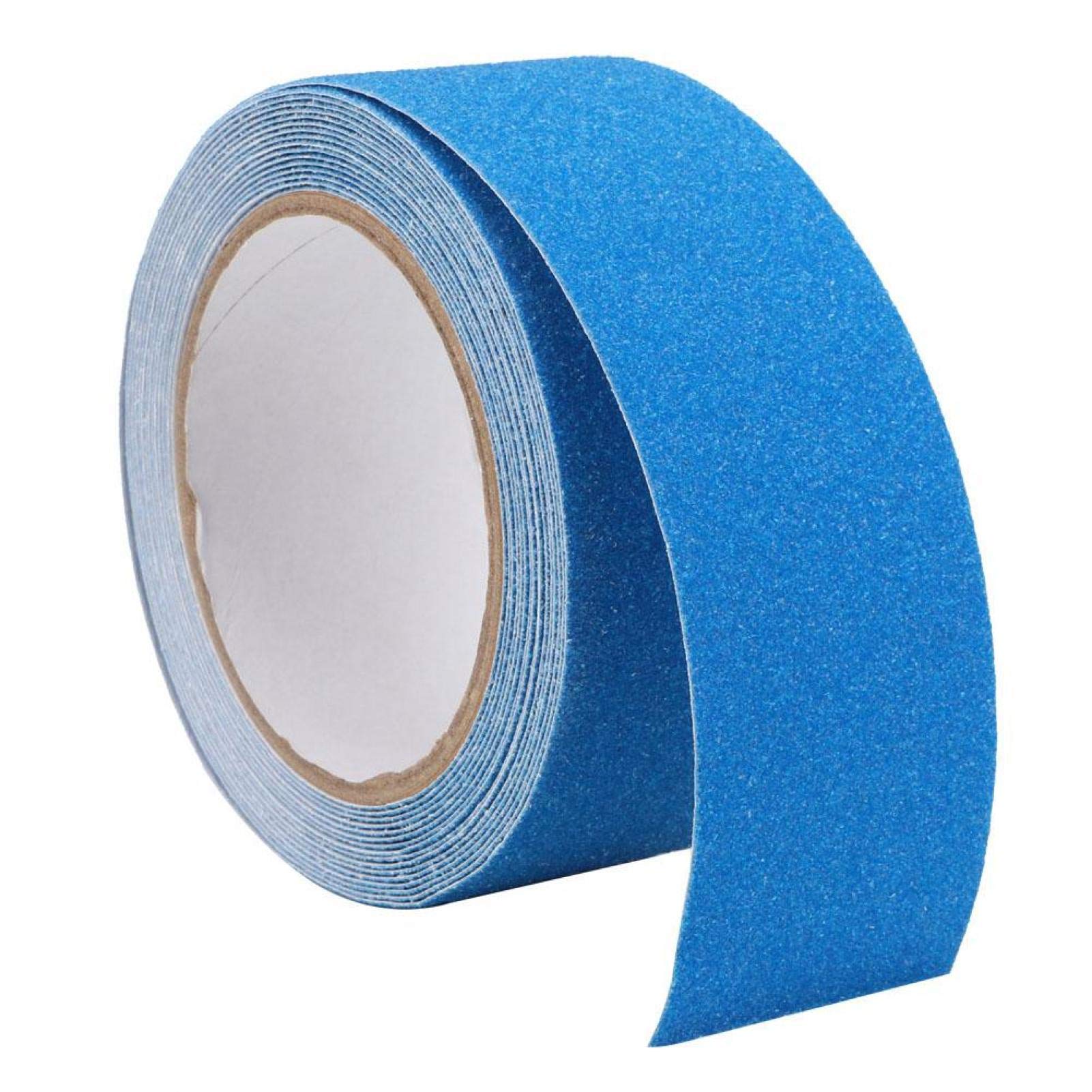 AramoxQuartz Sand Non Slip Tape 5M, Anti Slip Grip Tape for Steps Stairs, Heavy Duty Self-Adhesive Safety Traction Tape for Indoor Outdoor Floor, Waterproof PVC Tape with Strong Grip (Blue)