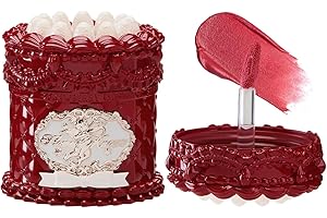 Flower Knows Strawberry Cupid Cake Lip Cream,Velvety-Smooth Matte Liquid Lipstick,Hydrating,Smudge-proof & Stain-Free Lip Stain(V08 Cranberry,0.17 Fl Oz)