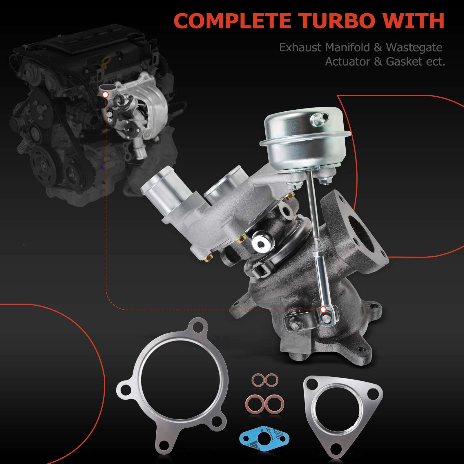 thumbnail image 2 of Gearzaar Twin Turbocharger Set For 2010-2019 Ford Explorer, Taurus, Lincoln MKS/MKT 3.5L – Left & Right 2 of 3